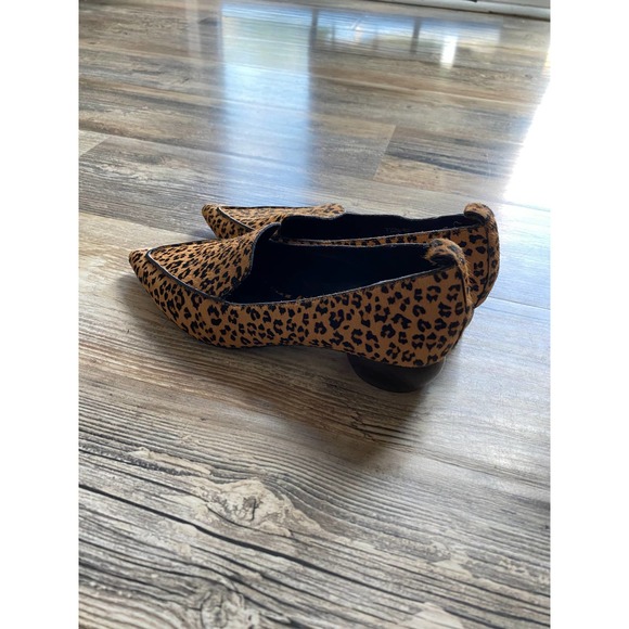 Jeffrey Campbell Viona Cow Fur Cheetah Slip On, Size 5 - Picture 2 of 4